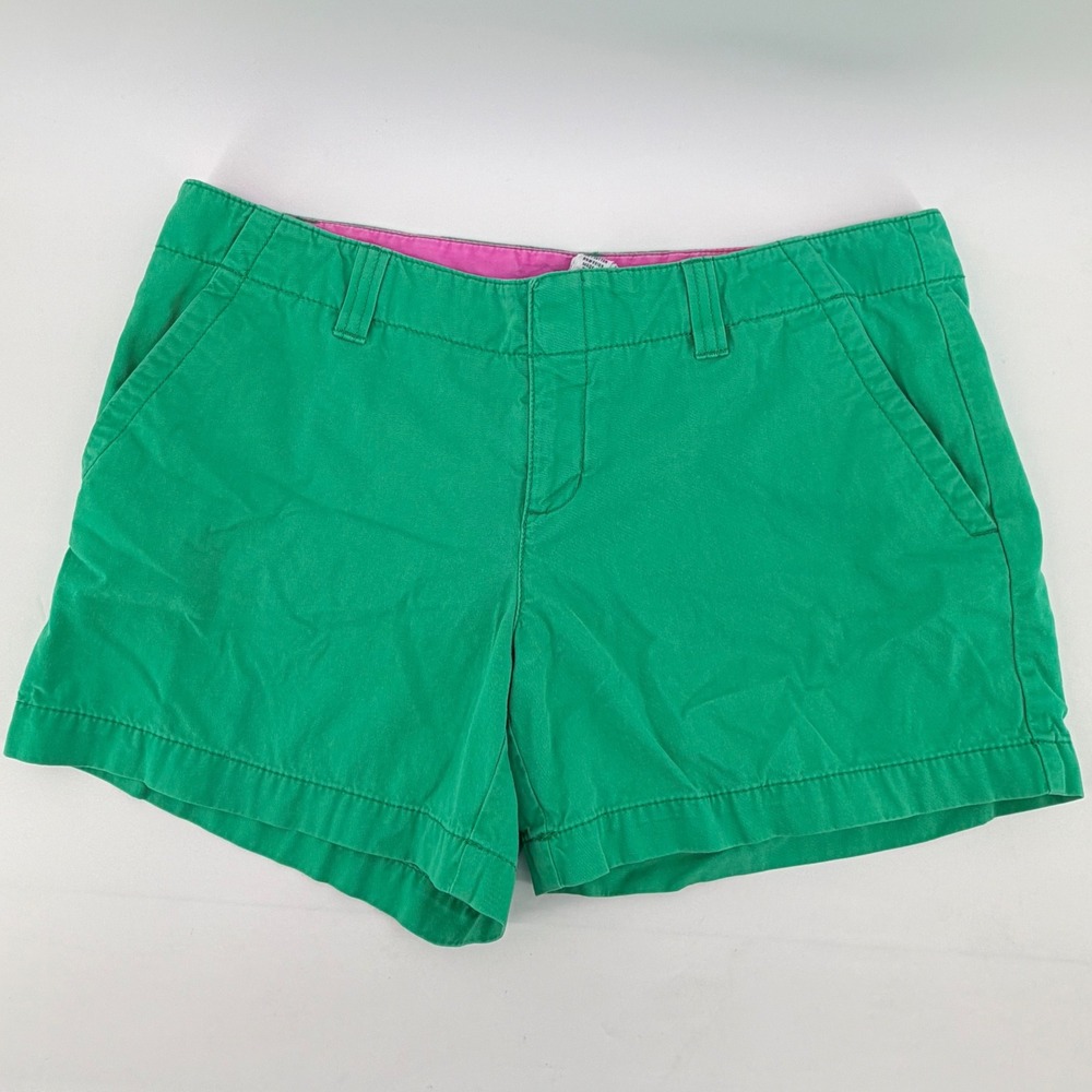 Lilly Pulitzer Shorts Palm Beach Fit Womens 6 Green Cotton Twill Preppy Casual